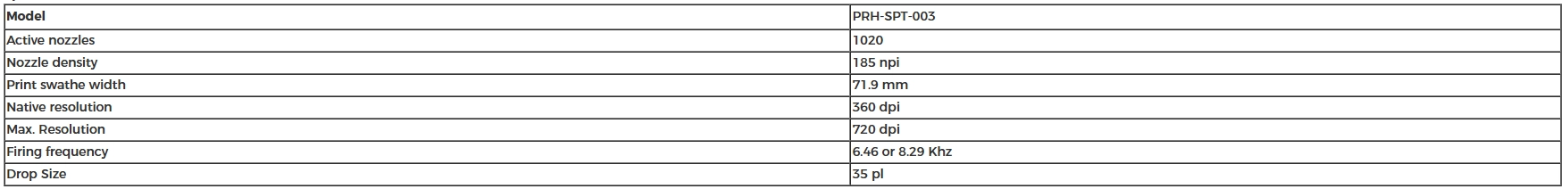 Seiko SPT-1020 / 35PL Printhead