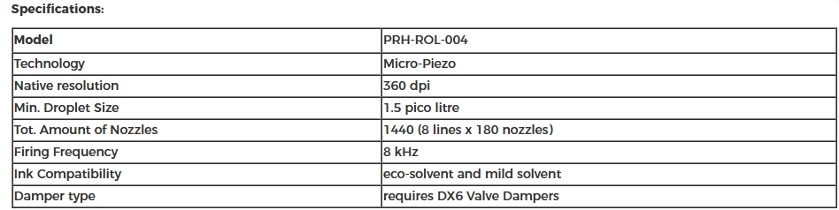 Roland RE-640 / RA-640 Printhead (DX7) - 6701409010