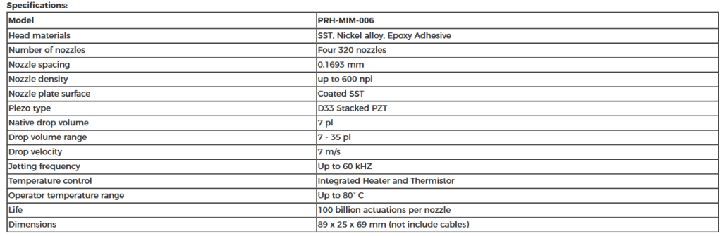 Mimaki TS500-1800 Gen5 Printhead Assy - M022653