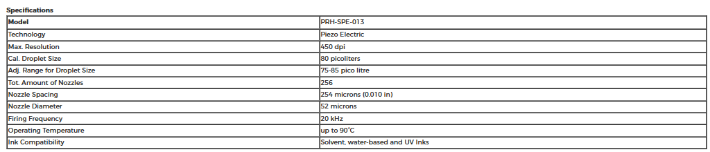 Spectra Galaxy JA 256 _ 80 AAA Printhead