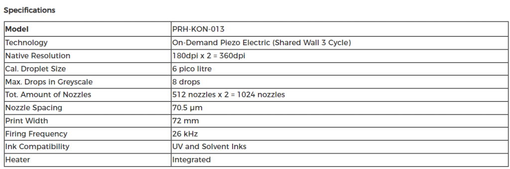 Konica KM1024 SHB 6PL Printhead（2）